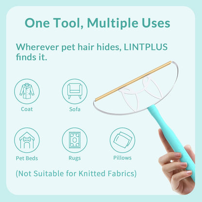 Flex MAX & Pro Pet Hair Remover Kit By LINTPLUS - Dog & Cat Hair Removal Tool for Furniture, Carpets, Rugs & Couches - Easy to Use, Reusable Carpet Scraper for Pet Hair