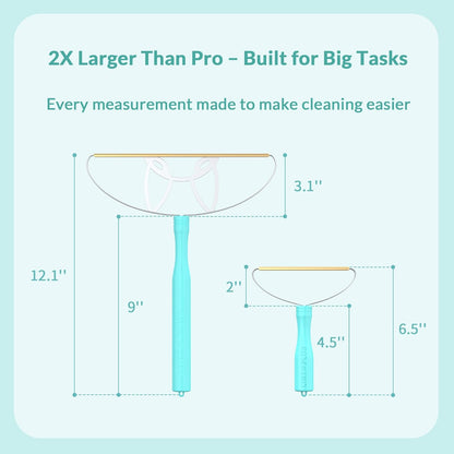 Flex MAX & Pro Pet Hair Remover Kit By LINTPLUS - Dog & Cat Hair Removal Tool for Furniture, Carpets, Rugs & Couches - Easy to Use, Reusable Carpet Scraper for Pet Hair