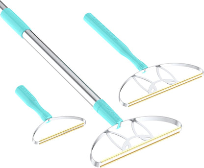 Flex MAX & Pro Pet Hair Remover Kit By LINTPLUS - Dog & Cat Hair Removal Tool for Furniture, Carpets, Rugs & Couches - Easy to Use, Reusable Carpet Scraper for Pet Hair