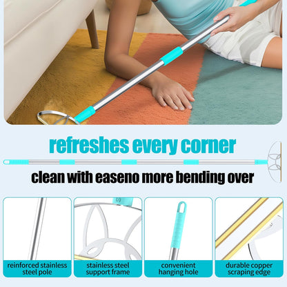 Flex MAX & Pro Pet Hair Remover Kit By LINTPLUS - Dog & Cat Hair Removal Tool for Furniture, Carpets, Rugs & Couches - Easy to Use, Reusable Carpet Scraper for Pet Hair