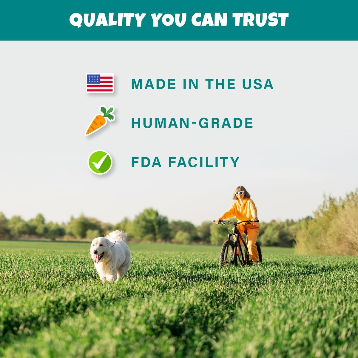 Apples+Carrots Plant-Based Fruit Dog Treats - Carrot and Apple Soft & Chewy - Healthy Vegetarian, Vegan Dog Treats with Organic Ingredients - Low-Protein, Hypoallergenic, Gluten-Free