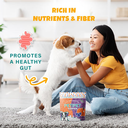 Apples+Carrots Plant-Based Fruit Dog Treats - Carrot and Apple Soft & Chewy - Healthy Vegetarian, Vegan Dog Treats with Organic Ingredients - Low-Protein, Hypoallergenic, Gluten-Free