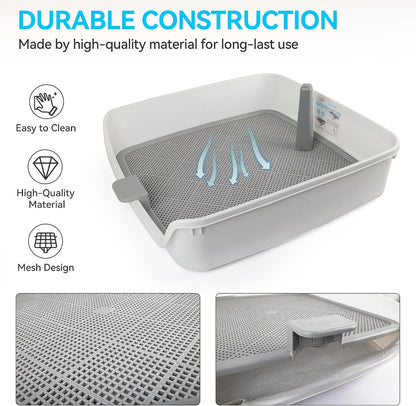 ALL FOR PAWS Pee Pad Holder, XL Dog Litter Box, Puppy Pads Holder, Puppy Potty Tray for Small/Medium Dog Potty Training, 25" x 25"