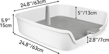 ALL FOR PAWS Pee Pad Holder, XL Dog Litter Box, Puppy Pads Holder, Puppy Potty Tray for Small/Medium Dog Potty Training, 25" x 25"