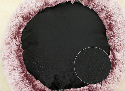 Dog Cave Bed for Small Dogs Cats Pets, Anti Anxiety Calming Plush Dog Beds, Fluffy Covered Hooded Cozy Burrow Puppy Beds, Anti-Slip Bottom Washable Pet Sleeping Bag (20" D, Grey)