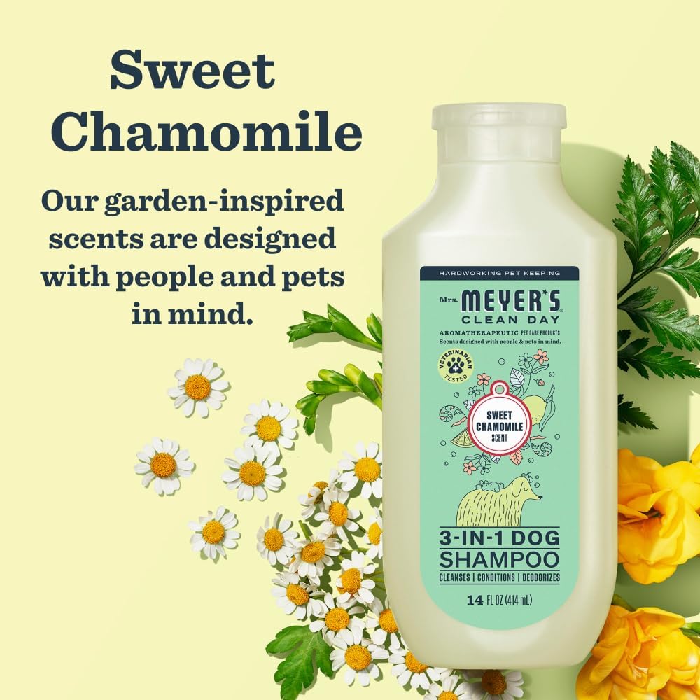 Clean Day 3 in 1 Dog Shampoo, Sweet Chamomile Scent, 14oz