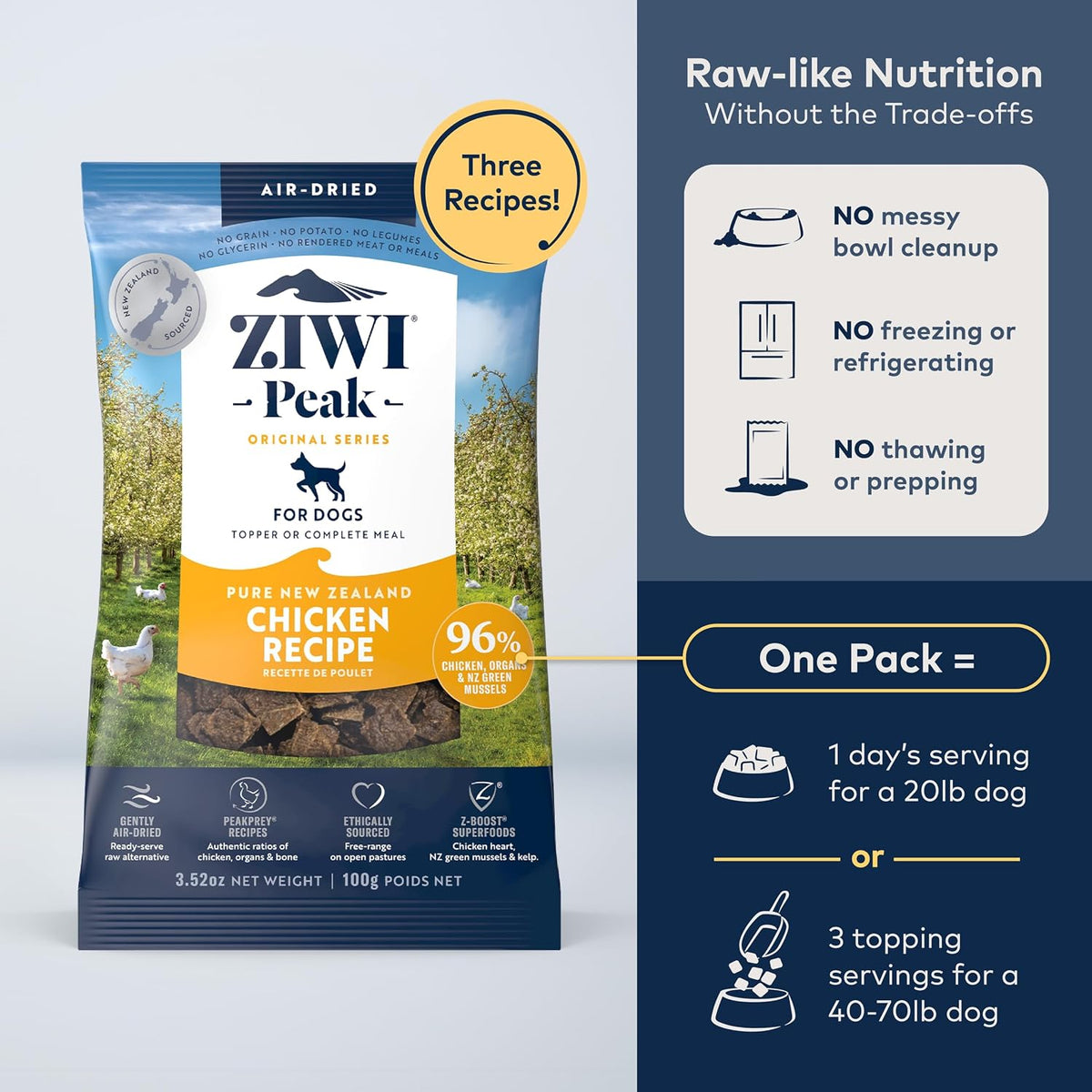 Peak Air-Dried Dog Food – Beef - All Natural, High Protein, Grain Free, Limited Ingredient w/ Superfoods (16oz)