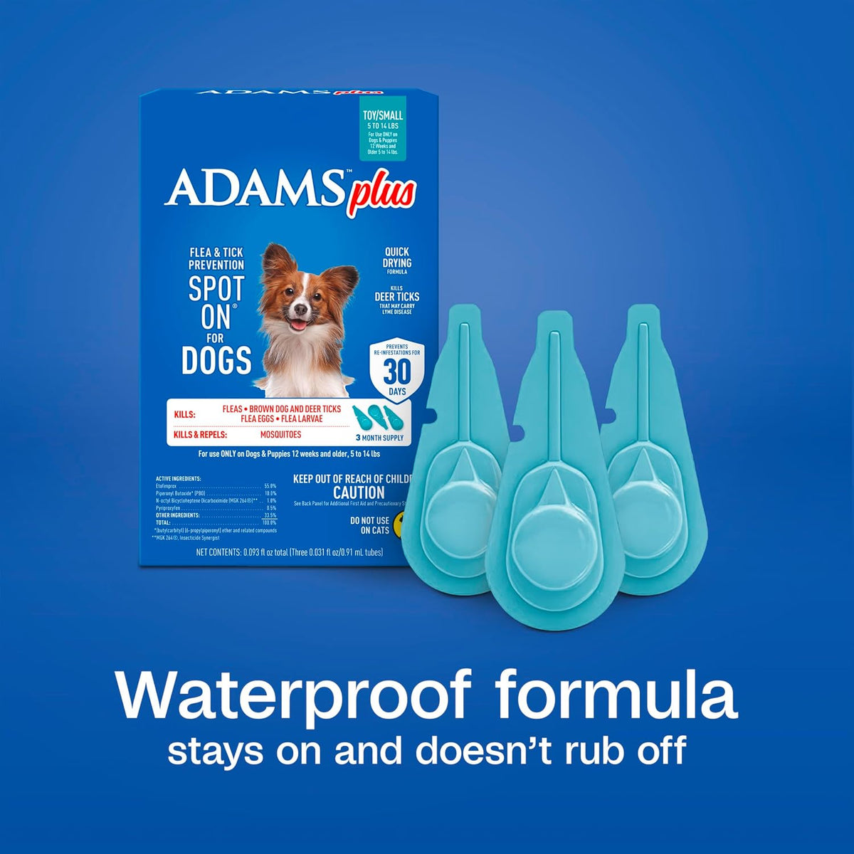 Plus Flea & Tick Prevention Spot On for Toy/Small Dogs, 3 Pack