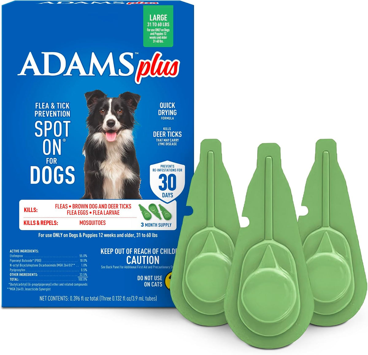 Plus Flea & Tick Prevention Spot On for Toy/Small Dogs, 3 Pack