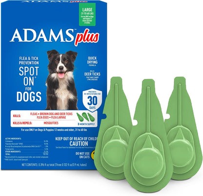 Plus Flea & Tick Prevention Spot On for Toy/Small Dogs, 3 Pack