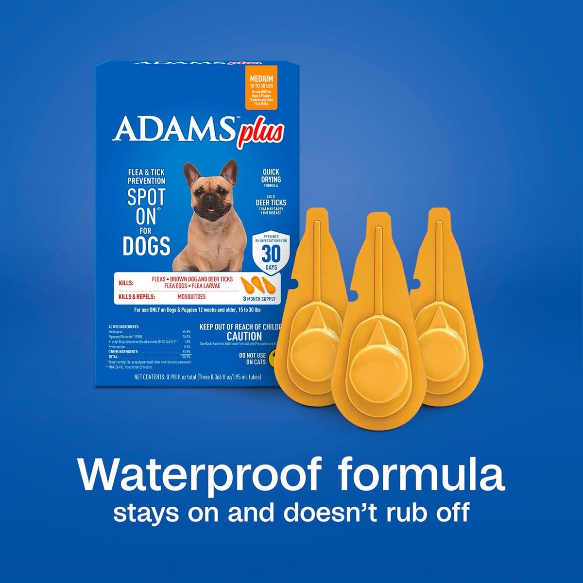 Plus Flea & Tick Prevention Spot On for Toy/Small Dogs, 3 Pack