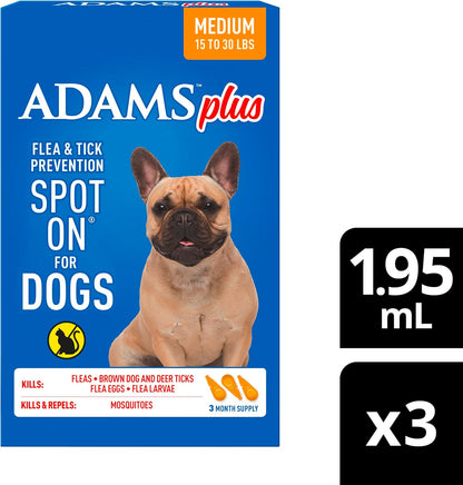 Plus Flea & Tick Prevention Spot On for Toy/Small Dogs, 3 Pack