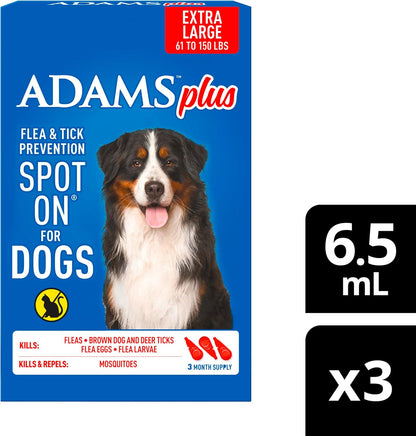 Plus Flea & Tick Prevention Spot On for Toy/Small Dogs, 3 Pack