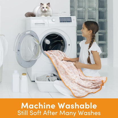 ® Premium Soft Dog Blanket Washable, 40"x32" Cat Blanket for Indoor Cats Large Medium Small Dog Puppy Essentials (Grey)