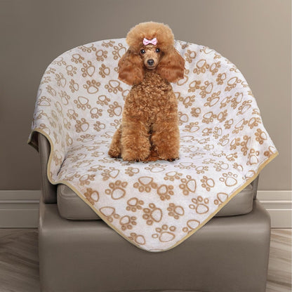 ® Premium Soft Dog Blanket Washable, 40"x32" Cat Blanket for Indoor Cats Large Medium Small Dog Puppy Essentials (Grey)
