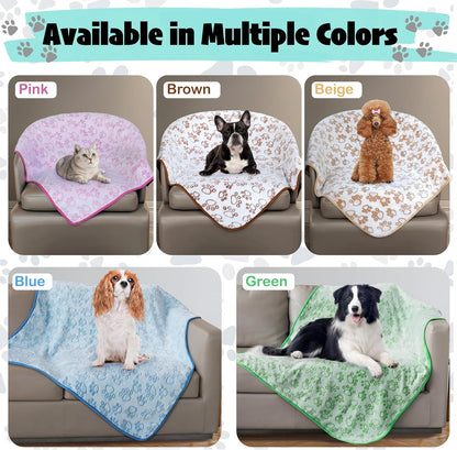® Premium Soft Dog Blanket Washable, 40"x32" Cat Blanket for Indoor Cats Large Medium Small Dog Puppy Essentials (Grey)