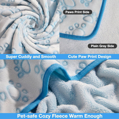 ® Premium Soft Dog Blanket Washable, 40"x32" Cat Blanket for Indoor Cats Large Medium Small Dog Puppy Essentials (Grey)