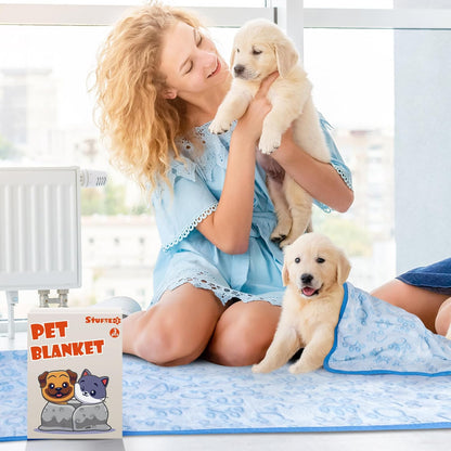® Premium Soft Dog Blanket Washable, 40"x32" Cat Blanket for Indoor Cats Large Medium Small Dog Puppy Essentials (Grey)