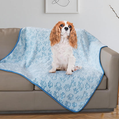 ® Premium Soft Dog Blanket Washable, 40"x32" Cat Blanket for Indoor Cats Large Medium Small Dog Puppy Essentials (Grey)