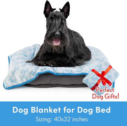 ® Premium Soft Dog Blanket Washable, 40"x32" Cat Blanket for Indoor Cats Large Medium Small Dog Puppy Essentials (Grey)