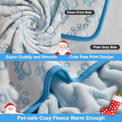 ® Premium Soft Dog Blanket Washable, 40"x32" Cat Blanket for Indoor Cats Large Medium Small Dog Puppy Essentials (Grey)