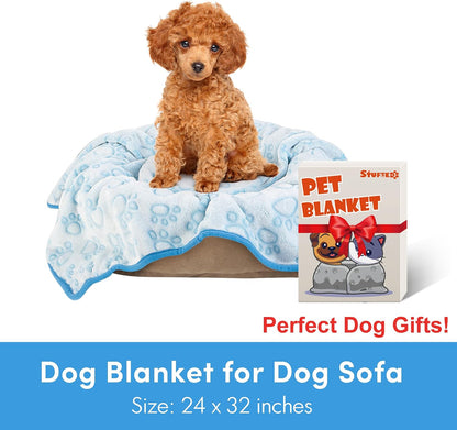 ® Premium Soft Dog Blanket Washable, 40"x32" Cat Blanket for Indoor Cats Large Medium Small Dog Puppy Essentials (Grey)