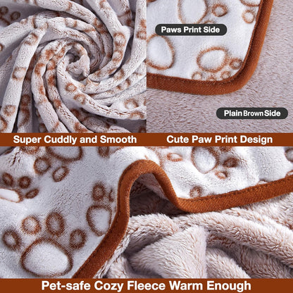 ® Premium Soft Dog Blanket Washable, 40"x32" Cat Blanket for Indoor Cats Large Medium Small Dog Puppy Essentials (Grey)