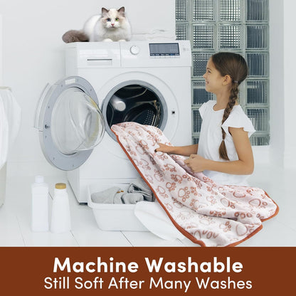 ® Premium Soft Dog Blanket Washable, 40"x32" Cat Blanket for Indoor Cats Large Medium Small Dog Puppy Essentials (Grey)