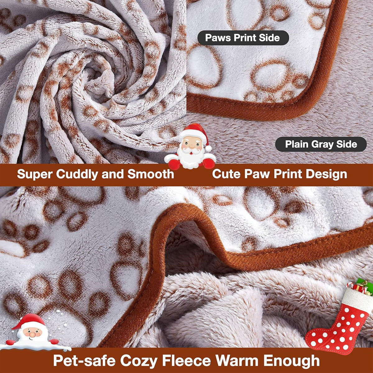 ® Premium Soft Dog Blanket Washable, 40"x32" Cat Blanket for Indoor Cats Large Medium Small Dog Puppy Essentials (Grey)