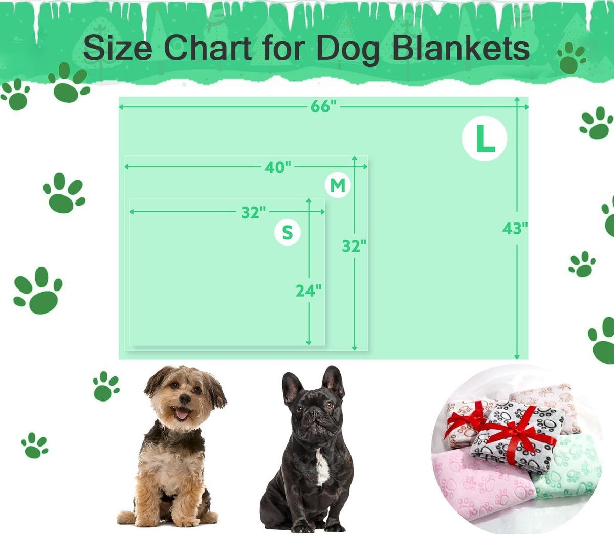 ® Premium Soft Dog Blanket Washable, 40"x32" Cat Blanket for Indoor Cats Large Medium Small Dog Puppy Essentials (Grey)