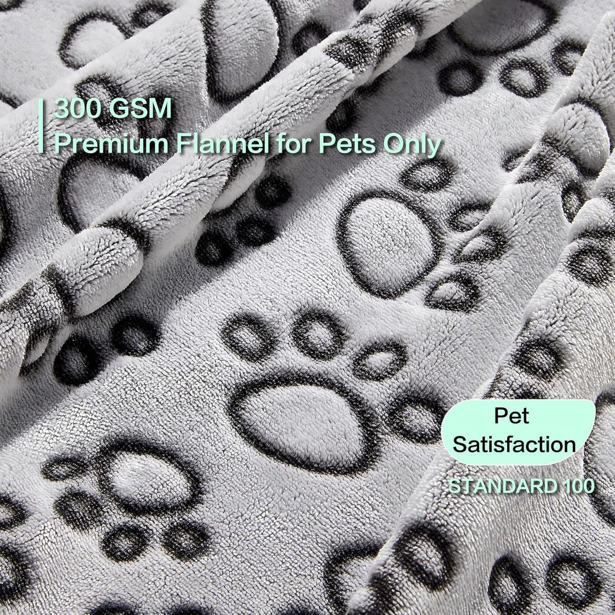 ® Premium Soft Dog Blanket Washable, 40"x32" Cat Blanket for Indoor Cats Large Medium Small Dog Puppy Essentials (Grey)