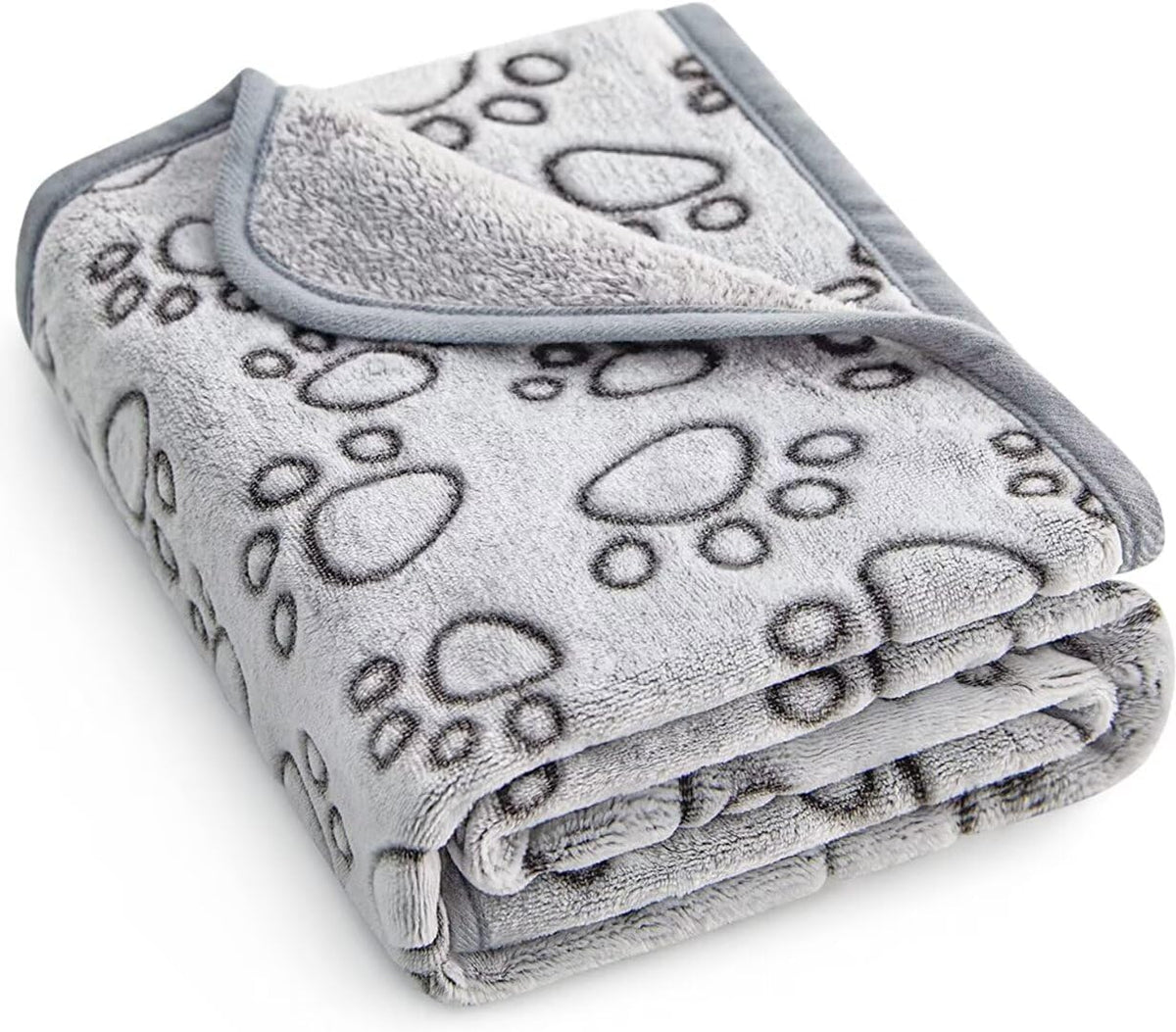 ® Premium Soft Dog Blanket Washable, 40"x32" Cat Blanket for Indoor Cats Large Medium Small Dog Puppy Essentials (Grey)