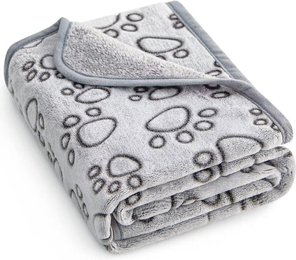 ® Premium Soft Dog Blanket Washable, 40"x32" Cat Blanket for Indoor Cats Large Medium Small Dog Puppy Essentials (Grey)