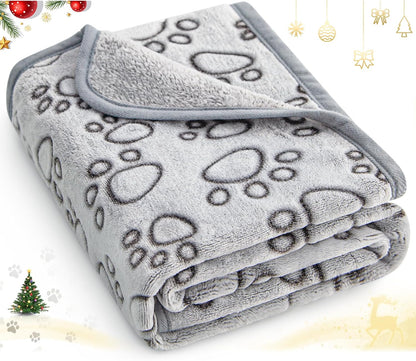 ® Premium Soft Dog Blanket Washable, 40"x32" Cat Blanket for Indoor Cats Large Medium Small Dog Puppy Essentials (Grey)