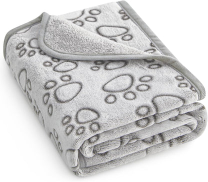 ® Premium Soft Dog Blanket Washable, 40"x32" Cat Blanket for Indoor Cats Large Medium Small Dog Puppy Essentials (Grey)