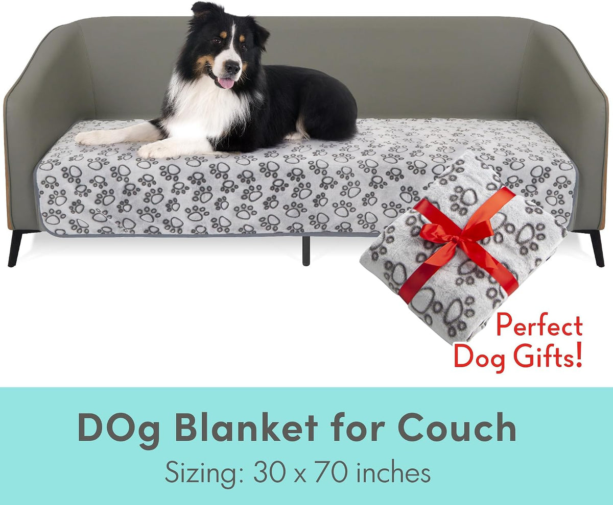 ® Premium Soft Dog Blanket Washable, 40"x32" Cat Blanket for Indoor Cats Large Medium Small Dog Puppy Essentials (Grey)