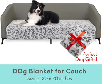 ® Premium Soft Dog Blanket Washable, 40"x32" Cat Blanket for Indoor Cats Large Medium Small Dog Puppy Essentials (Grey)