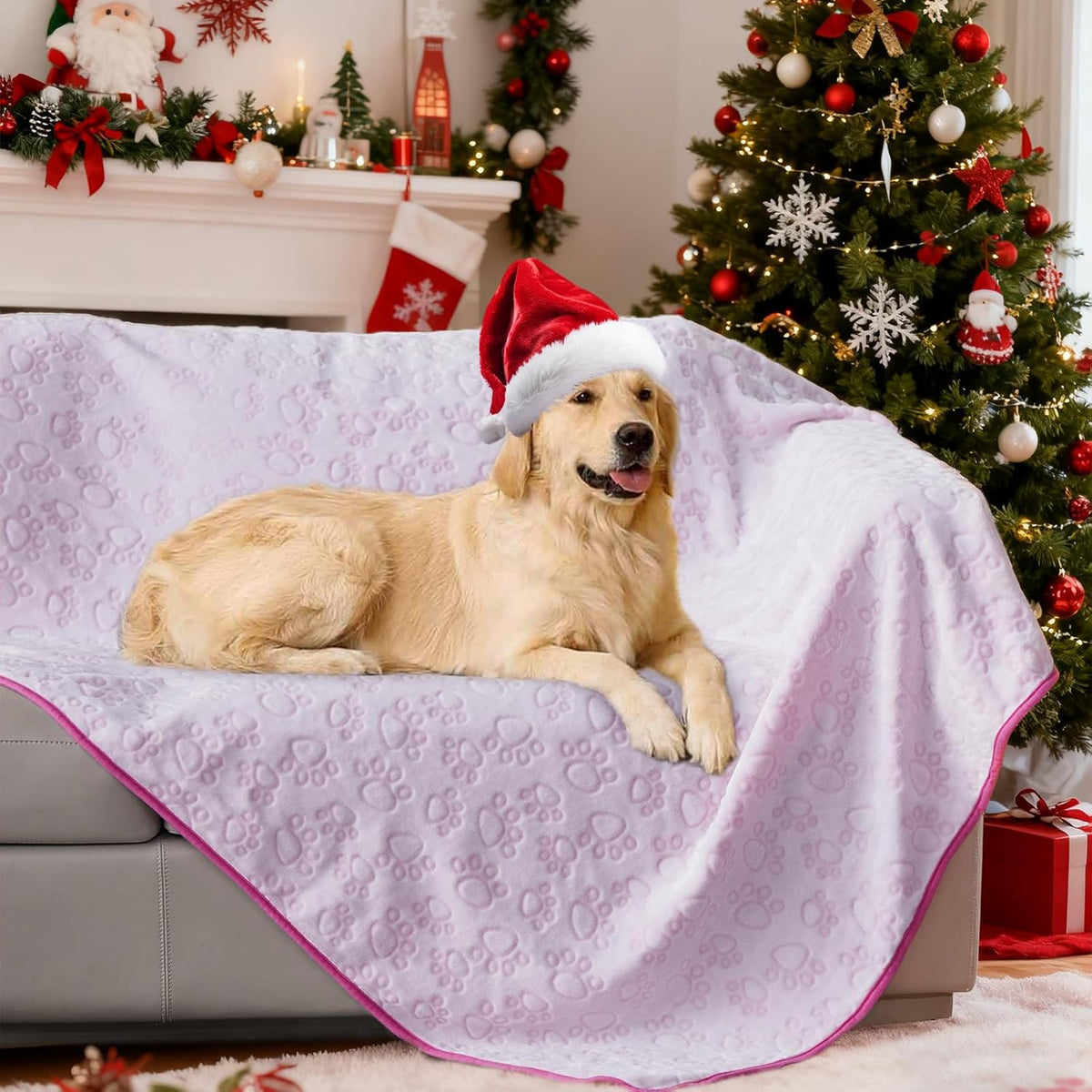 ® Premium Soft Dog Blanket Washable, 40"x32" Cat Blanket for Indoor Cats Large Medium Small Dog Puppy Essentials (Grey)
