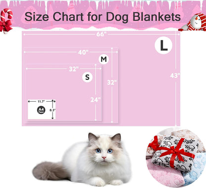 ® Premium Soft Dog Blanket Washable, 40"x32" Cat Blanket for Indoor Cats Large Medium Small Dog Puppy Essentials (Grey)