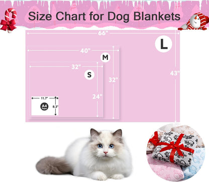® Premium Soft Dog Blanket Washable, 40"x32" Cat Blanket for Indoor Cats Large Medium Small Dog Puppy Essentials (Grey)