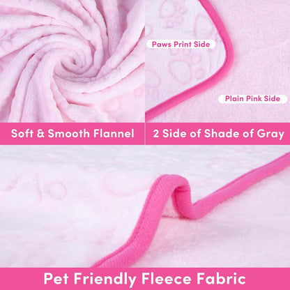 ® Premium Soft Dog Blanket Washable, 40"x32" Cat Blanket for Indoor Cats Large Medium Small Dog Puppy Essentials (Grey)