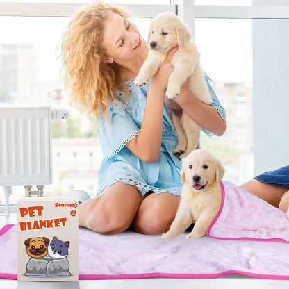 ® Premium Soft Dog Blanket Washable, 40"x32" Cat Blanket for Indoor Cats Large Medium Small Dog Puppy Essentials (Grey)