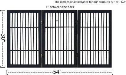 Freestanding Wooden Dog Gate Foldable Indoor Pet Gate No Drill Expandable Barrier for Doorways Stairs Hallways Portable Wood Fence for Small Dogs & Puppies (Brown Pet Gate, 4 Panel 24" Tall)