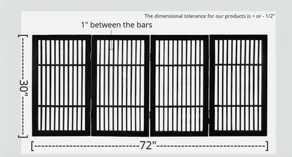Freestanding Wooden Dog Gate Foldable Indoor Pet Gate No Drill Expandable Barrier for Doorways Stairs Hallways Portable Wood Fence for Small Dogs & Puppies (Brown Pet Gate, 4 Panel 24" Tall)