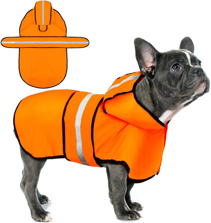 Dog Raincoat: Hooded Slicker Poncho, Durable Waterproof Jacket with Reflective Stripes for Safety, Convenient Leash Hole, and Adjustable Fit, Perfect for Small, Medium, and Large Dogs Yellow M