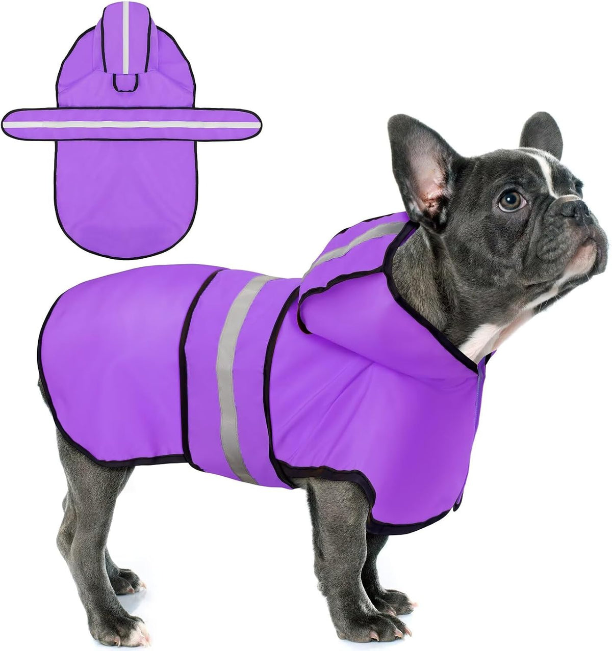 Dog Raincoat: Hooded Slicker Poncho, Durable Waterproof Jacket with Reflective Stripes for Safety, Convenient Leash Hole, and Adjustable Fit, Perfect for Small, Medium, and Large Dogs Yellow M