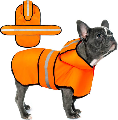 Dog Raincoat: Hooded Slicker Poncho, Durable Waterproof Jacket with Reflective Stripes for Safety, Convenient Leash Hole, and Adjustable Fit, Perfect for Small, Medium, and Large Dogs Yellow M