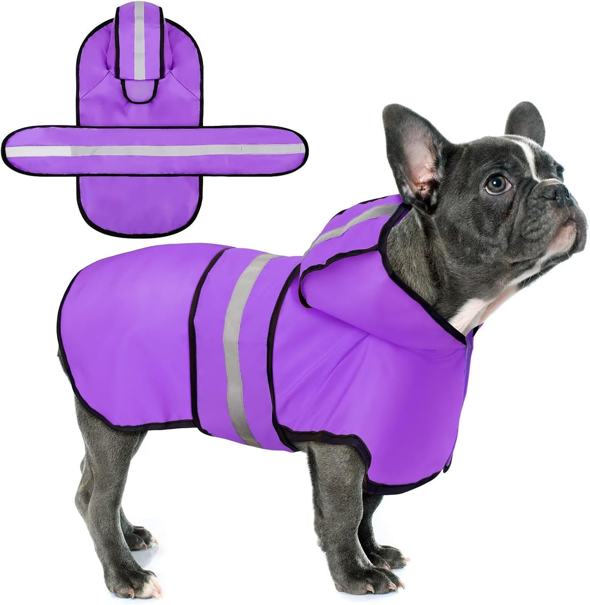Dog Raincoat: Hooded Slicker Poncho, Durable Waterproof Jacket with Reflective Stripes for Safety, Convenient Leash Hole, and Adjustable Fit, Perfect for Small, Medium, and Large Dogs Yellow M