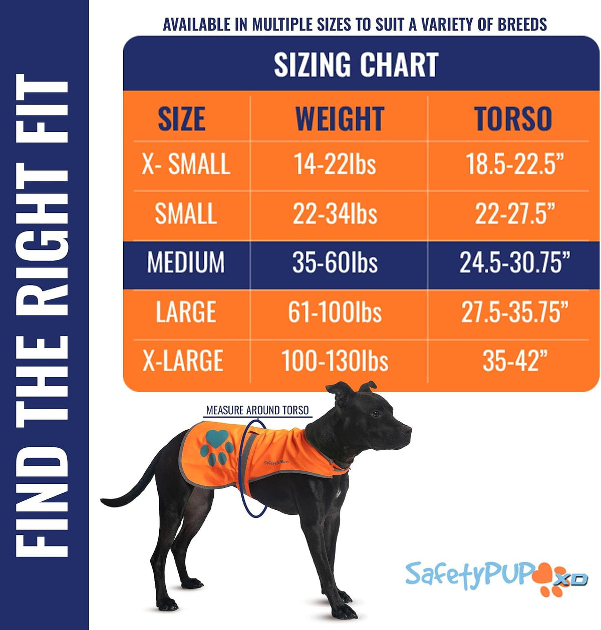 Blaze Orange Dog Vest. Reflective High Visibility in Hunting & Wooded Areas