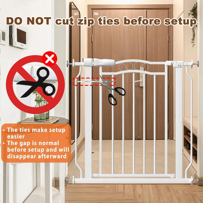 62.5"-71.6" Extra Wide Baby Gate & Dog Gate,Pressure Mounted No Drilling Pet Gate for Doorways & Large Openings, with Walk-Through, Auto-Close & Dual-Direction Swing, Black